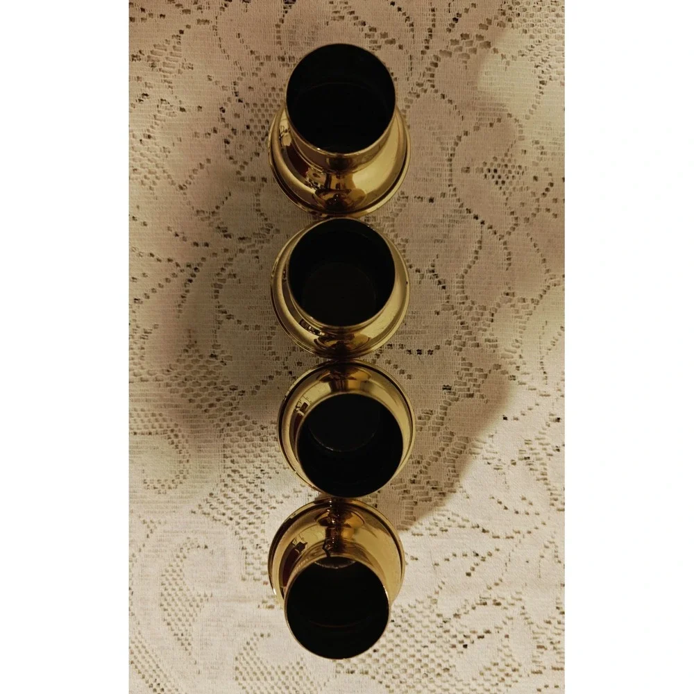 Set Of 4 Decorative Brass Joint Collars